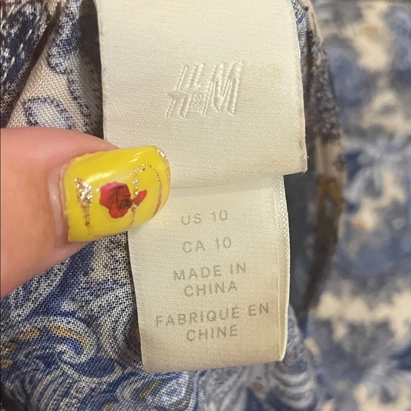 🎉🎉H&M Boho Paisley Print Dress Women’s Size 10 - Picture 9 of 10